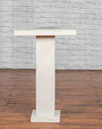 Contemporary White Marble Stand with Ace of Spades Motif and Pedestal Baseq-10. Asian & Chinese Furniture, Art, Antiques, Vintage Home Décor for sale at FEA Home