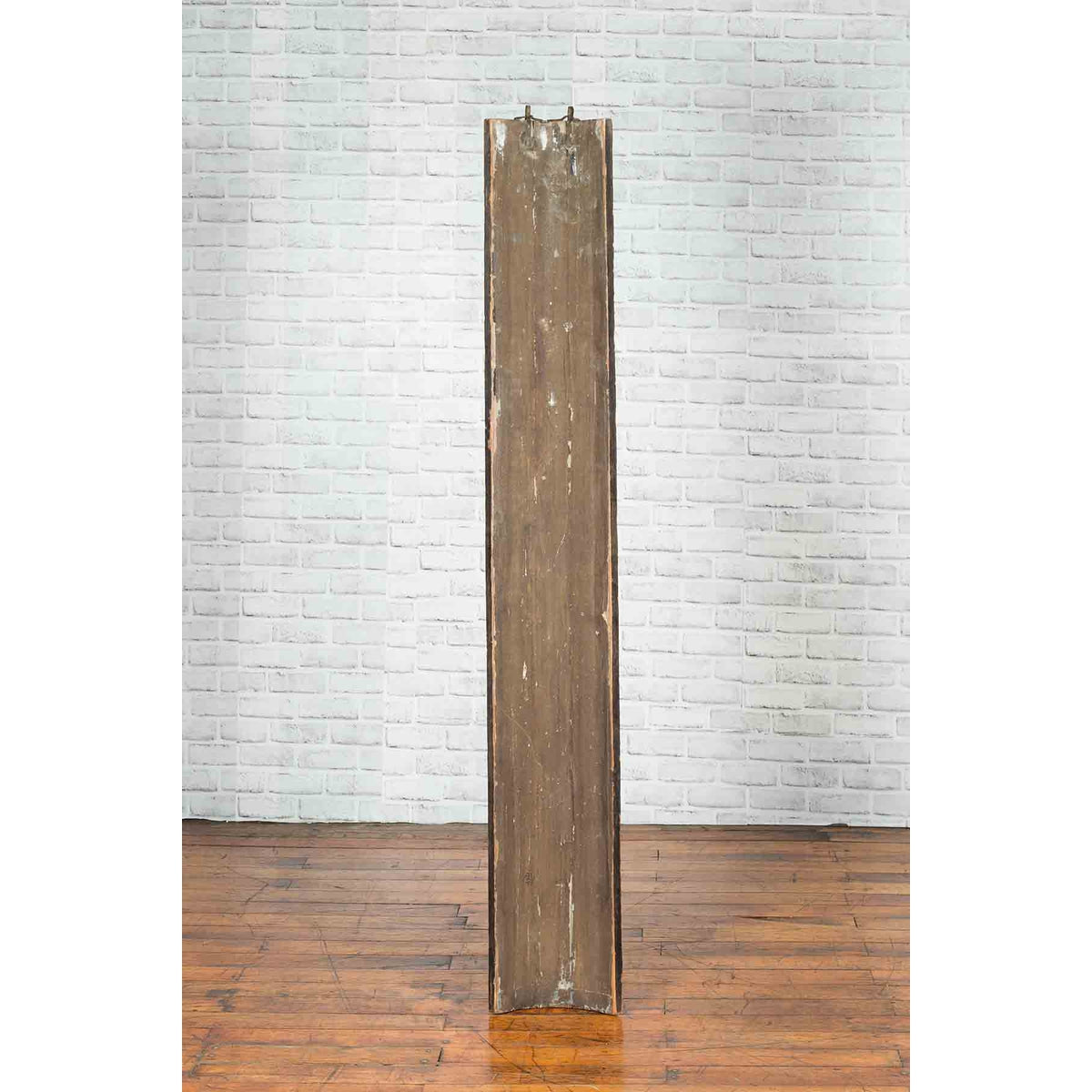 Chinese 19th Century Black Vertical Sign with Gold and Red Calligraphy-9. Asian &amp; Chinese Furniture, Art, Antiques, Vintage Home Décor for sale at FEA Home