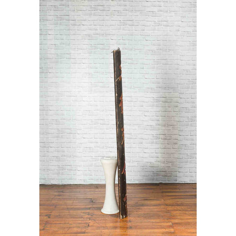 Chinese 19th Century Black Vertical Sign with Gold and Red Calligraphy-YN6993-10. Asian & Chinese Furniture, Art, Antiques, Vintage Home Décor for sale at FEA Home