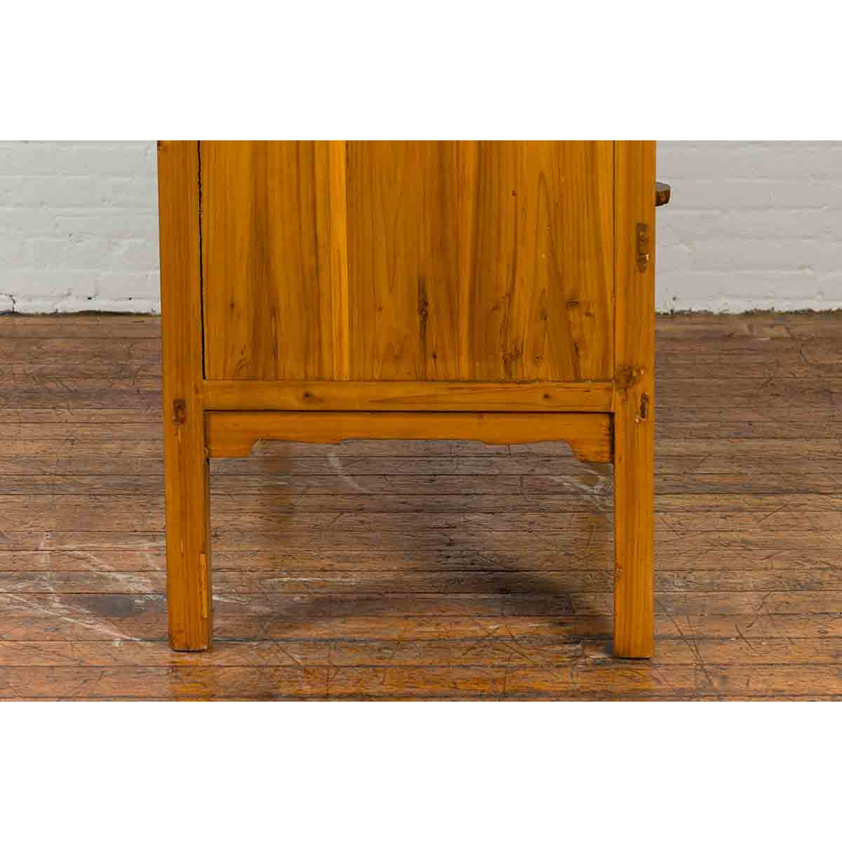 Chinese Qing Dynasty 19th Century Tapered Cabinet with Round Medallion Hardware-12. Asian &amp; Chinese Furniture, Art, Antiques, Vintage Home Décor for sale at FEA Home
