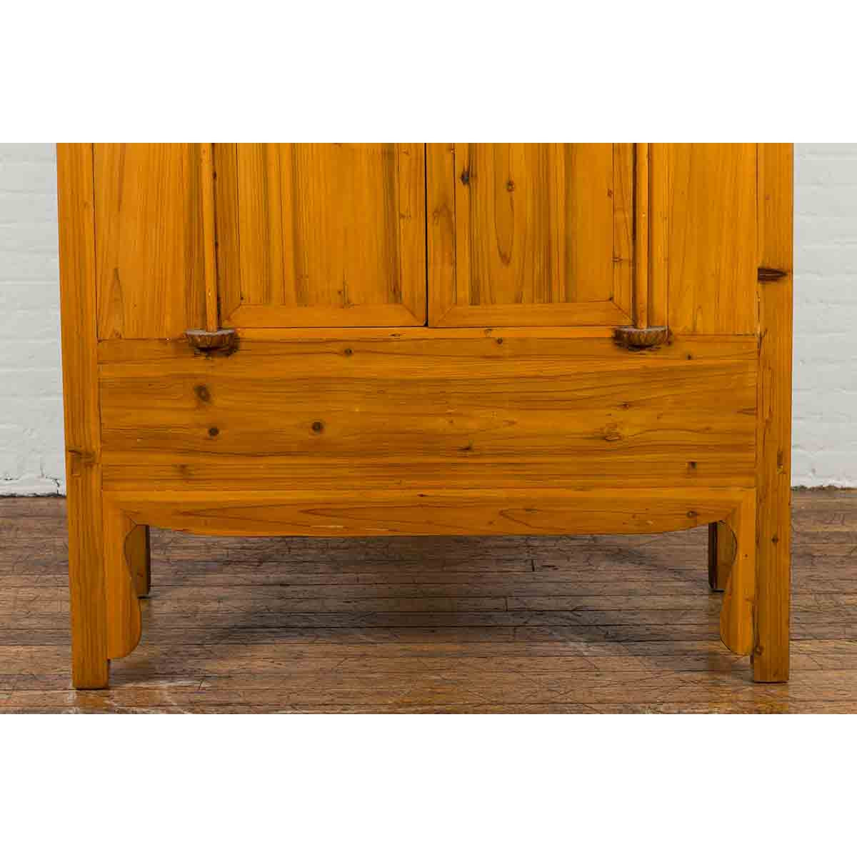 Chinese Qing Dynasty 19th Century Tapered Cabinet with Round Medallion Hardware-7. Asian &amp; Chinese Furniture, Art, Antiques, Vintage Home Décor for sale at FEA Home