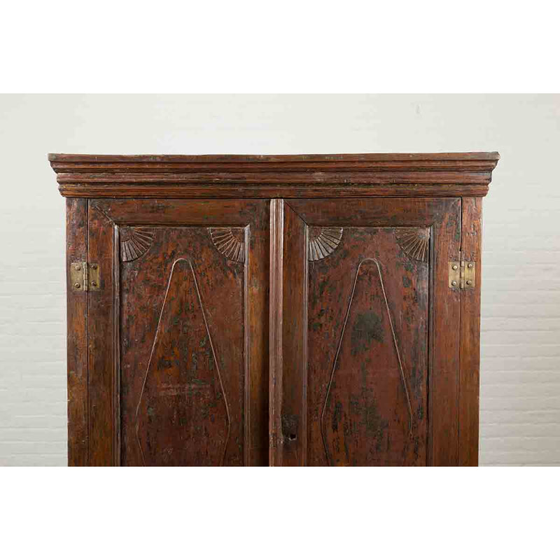 19th Century Teak Wood Cabinet with Diamond Motif Doors-YN7004-5. Asian & Chinese Furniture, Art, Antiques, Vintage Home Décor for sale at FEA Home