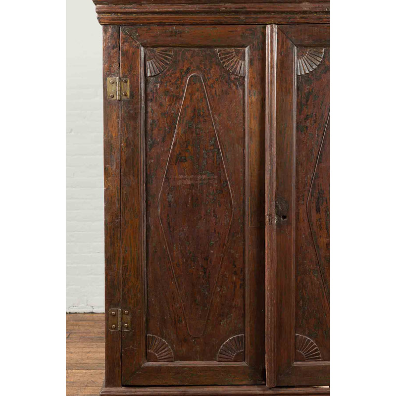 19th Century Teak Wood Cabinet with Diamond Motif Doors-YN7004-7. Asian & Chinese Furniture, Art, Antiques, Vintage Home Décor for sale at FEA Home