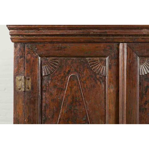 19th Century Teak Wood Cabinet with Diamond Motif Doors-YN7004-9. Asian & Chinese Furniture, Art, Antiques, Vintage Home Décor for sale at FEA Home