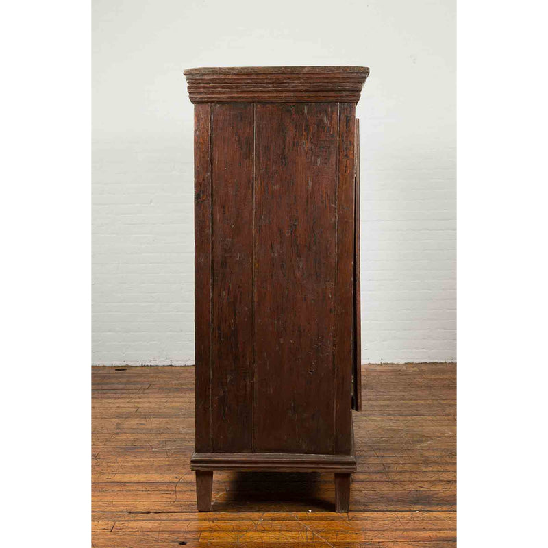 19th Century Teak Wood Cabinet with Diamond Motif Doors-YN7004-10. Asian & Chinese Furniture, Art, Antiques, Vintage Home Décor for sale at FEA Home