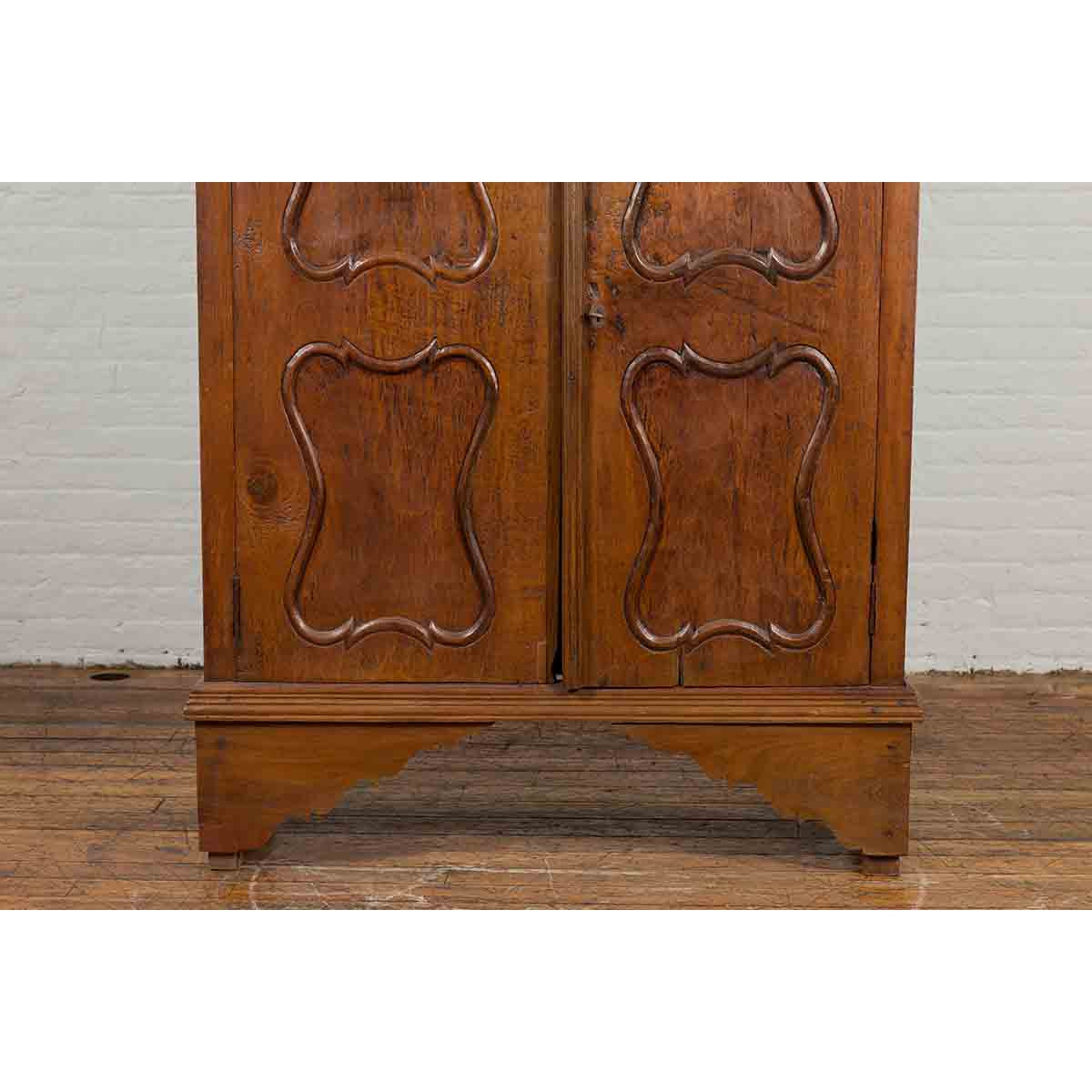 Indonesian Early 20th Century Carved Teak Wood Cabinet with Molded Cartouches-7. Asian &amp; Chinese Furniture, Art, Antiques, Vintage Home Décor for sale at FEA Home