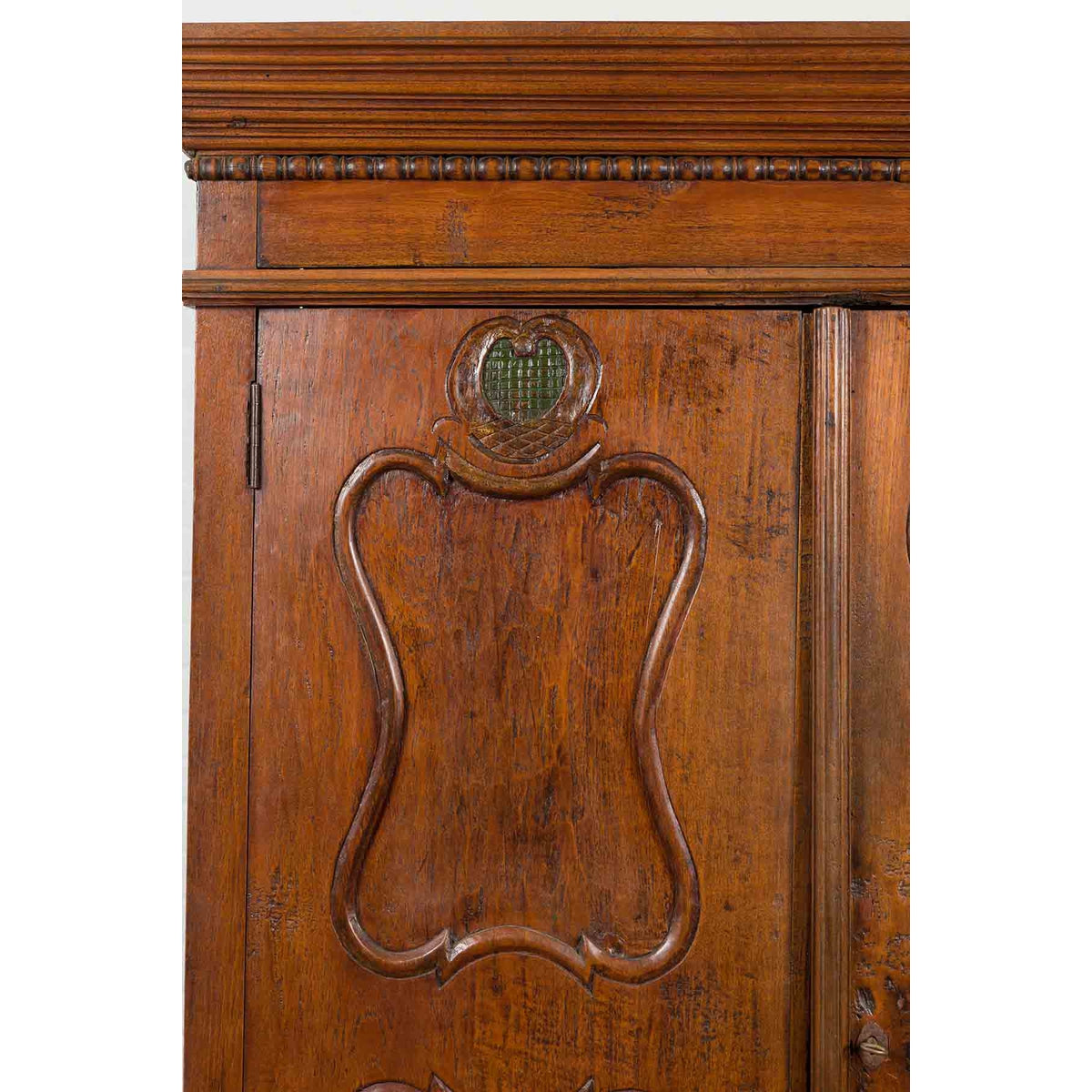 Indonesian Early 20th Century Carved Teak Wood Cabinet with Molded Cartouches-9. Asian &amp; Chinese Furniture, Art, Antiques, Vintage Home Décor for sale at FEA Home