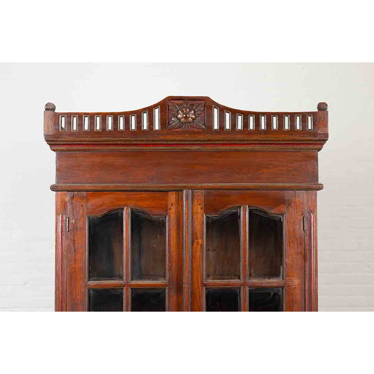 Early 20th Century Dutch Colonial Indonesian Display Cabinet-5. Asian &amp; Chinese Furniture, Art, Antiques, Vintage Home Décor for sale at FEA Home