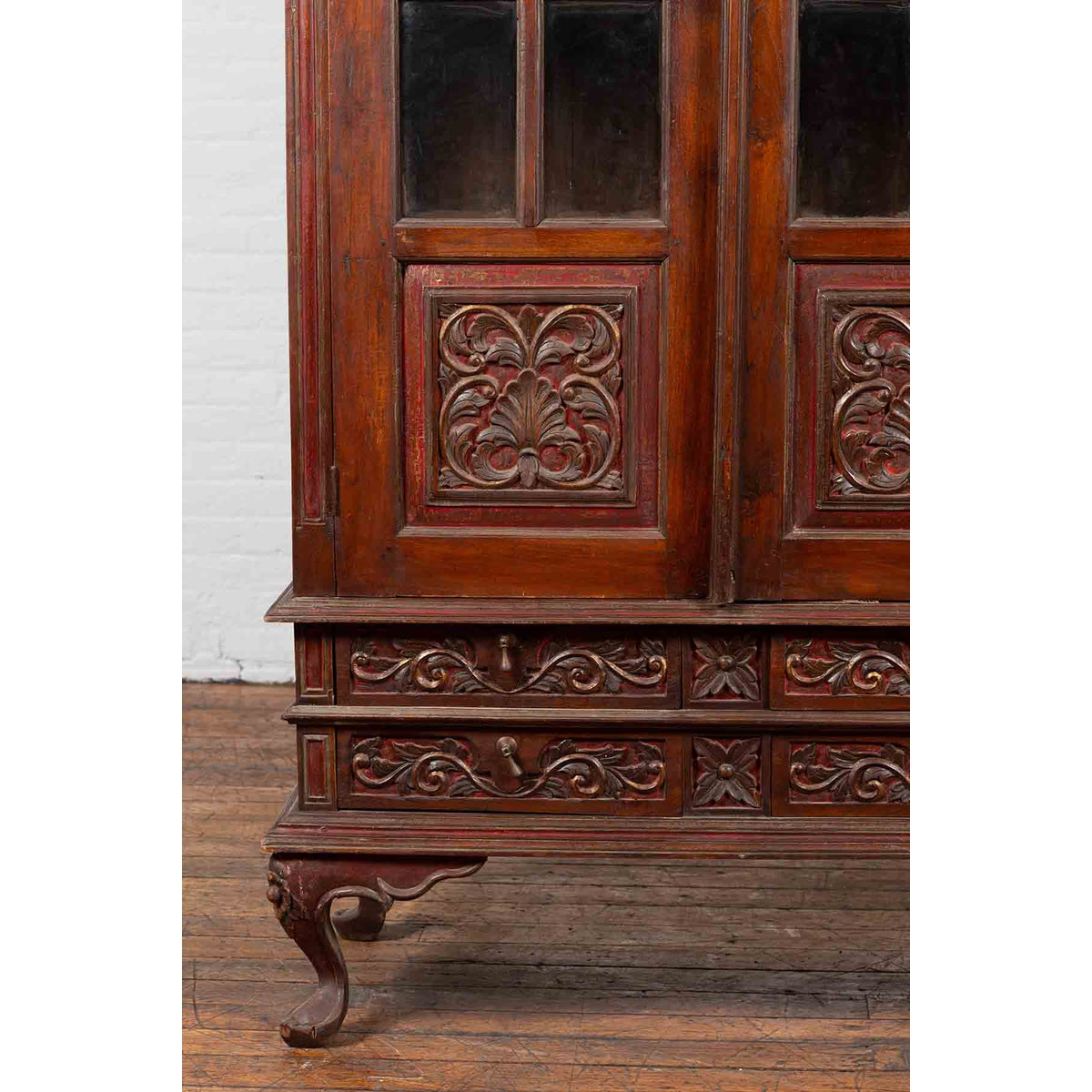 Early 20th Century Dutch Colonial Indonesian Display Cabinet-11. Asian &amp; Chinese Furniture, Art, Antiques, Vintage Home Décor for sale at FEA Home