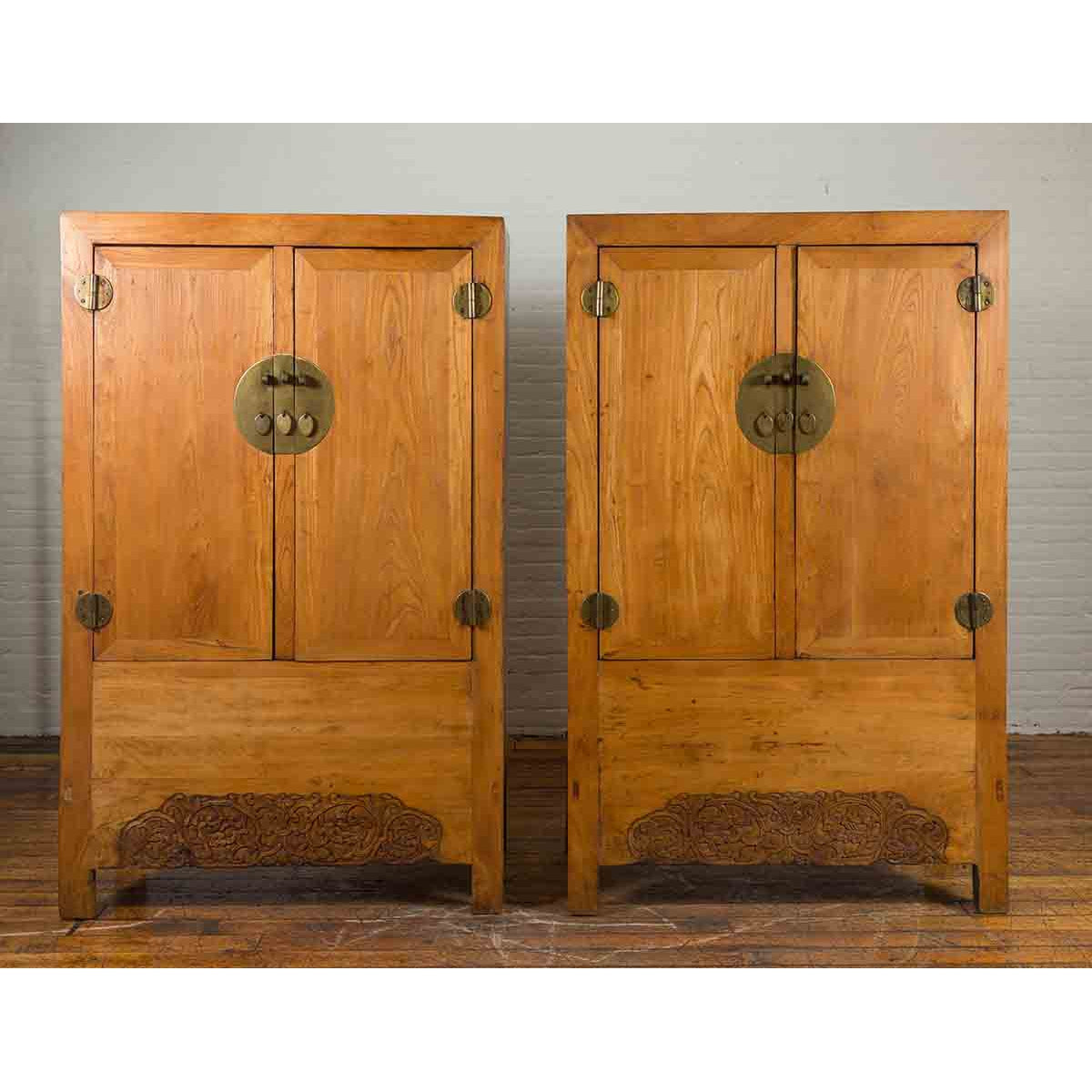 Vintage Elmwood Wedding Cabinet with Hidden Drawers-12. Asian &amp; Chinese Furniture, Art, Antiques, Vintage Home Décor for sale at FEA Home