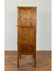 Chinese Vintage Wood and Bamboo Cabinet with Double Doors and Openwork Apron-15. Asian & Chinese Furniture, Art, Antiques, Vintage Home Décor for sale at FEA Home