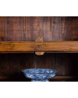 Chinese Vintage Wood and Bamboo Cabinet with Double Doors and Openwork Apron-10. Asian & Chinese Furniture, Art, Antiques, Vintage Home Décor for sale at FEA Home