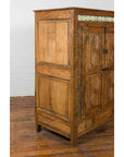 Indonesian 19th Century Cabinet with Sunburst Design and Blue & Yellow Enameled Tiles-13. Asian & Chinese Furniture, Art, Antiques, Vintage Home Décor for sale at FEA Home
