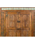 Indonesian 19th Century Cabinet with Sunburst Design and Blue & Yellow Enameled Tiles-6. Asian & Chinese Furniture, Art, Antiques, Vintage Home Décor for sale at FEA Home