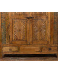 Indonesian 19th Century Cabinet with Sunburst Design and Blue & Yellow Enameled Tiles-7. Asian & Chinese Furniture, Art, Antiques, Vintage Home Décor for sale at FEA Home