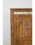 Indonesian 19th Century Cabinet with Sunburst Design and Blue & Yellow Enameled Tiles-8. Asian & Chinese Furniture, Art, Antiques, Vintage Home Décor for sale at FEA Home