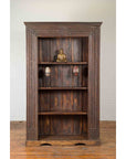 19th Century Indian Wooden Bookcase from Gujarat with Carved Friezes and Rosette-3. Asian & Chinese Furniture, Art, Antiques, Vintage Home Décor for sale at FEA Home