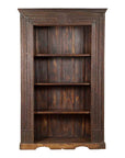 19th Century Indian Wooden Bookcase from Gujarat with Carved Friezes and Rosette-1. Asian & Chinese Furniture, Art, Antiques, Vintage Home Décor for sale at FEA Home