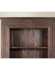 19th Century Indian Wooden Bookcase from Gujarat with Carved Friezes and Rosette-5. Asian & Chinese Furniture, Art, Antiques, Vintage Home Décor for sale at FEA Home