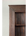 19th Century Indian Wooden Bookcase from Gujarat with Carved Friezes and Rosette-8. Asian & Chinese Furniture, Art, Antiques, Vintage Home Décor for sale at FEA Home