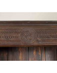 19th Century Indian Wooden Bookcase from Gujarat with Carved Friezes and Rosette-9. Asian & Chinese Furniture, Art, Antiques, Vintage Home Décor for sale at FEA Home