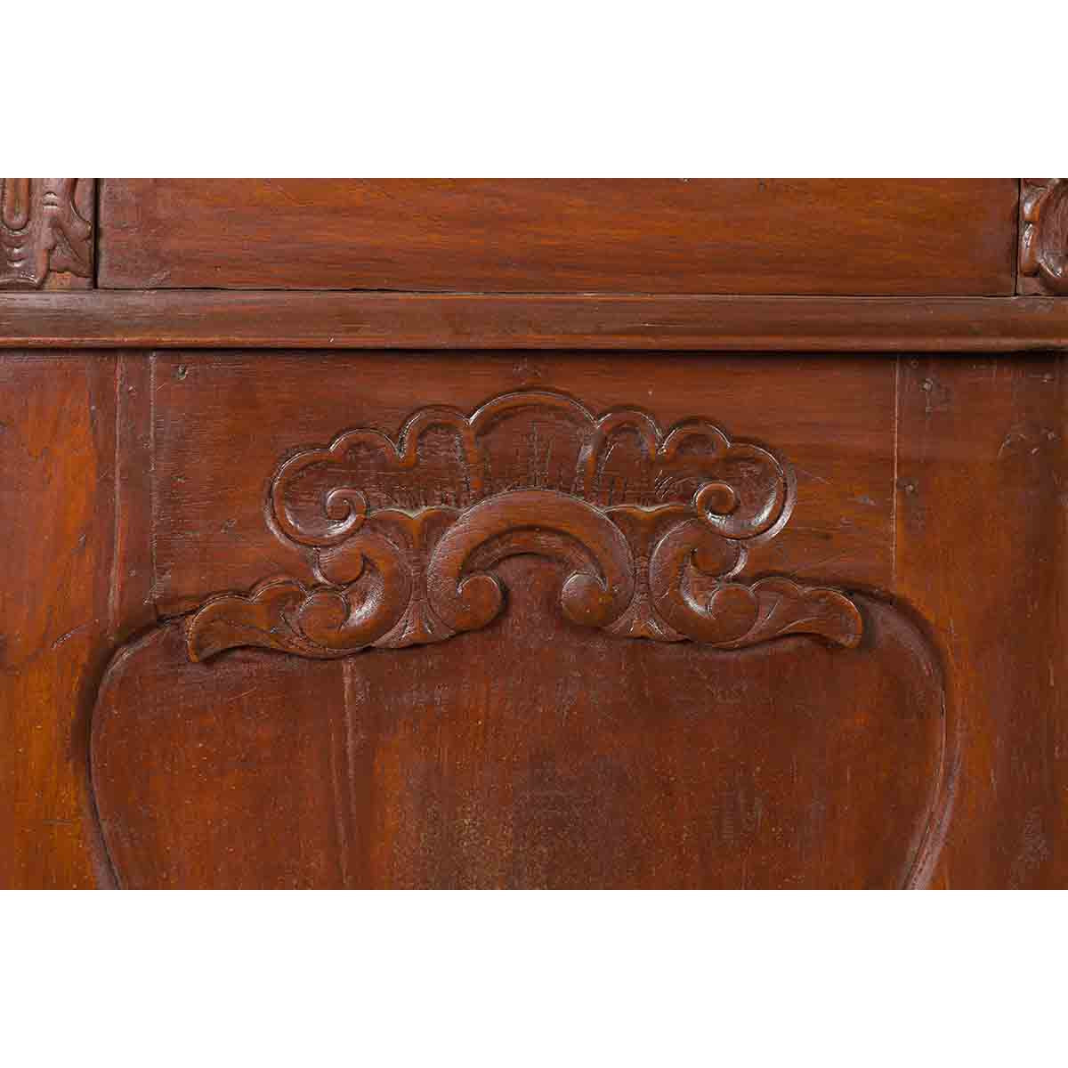 Early 20th Century Indonesian Display Cabinet with Shelves, Drawers and Doors-12. Asian &amp; Chinese Furniture, Art, Antiques, Vintage Home Décor for sale at FEA Home