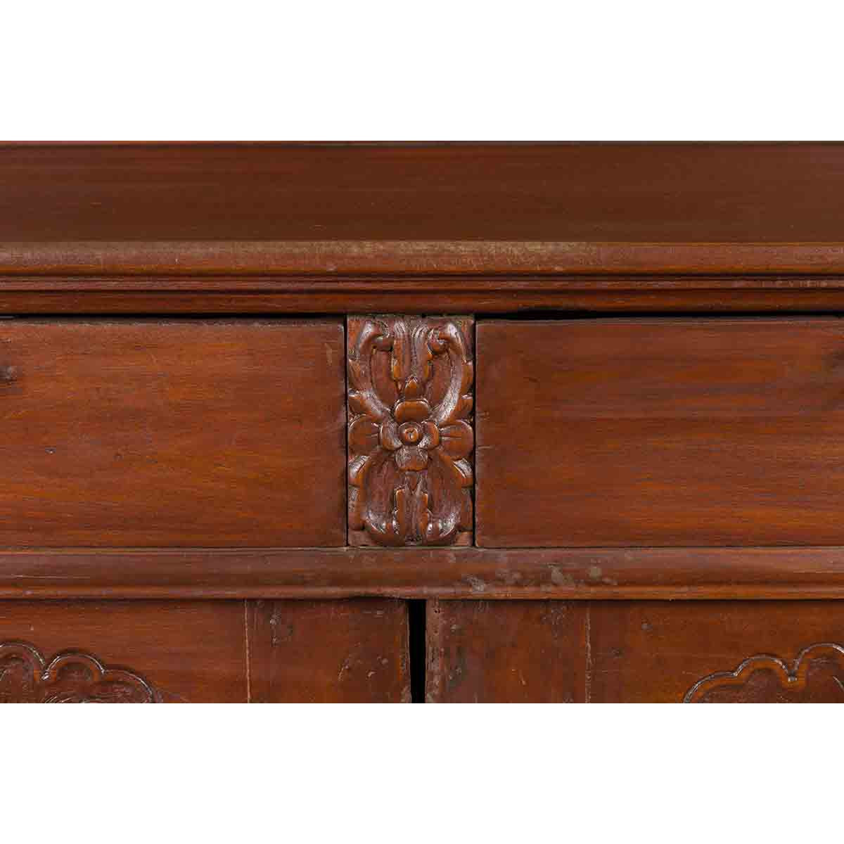 Early 20th Century Indonesian Display Cabinet with Shelves, Drawers and Doors-13. Asian &amp; Chinese Furniture, Art, Antiques, Vintage Home Décor for sale at FEA Home