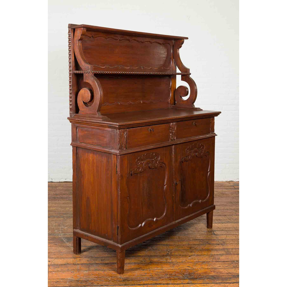 Early 20th Century Indonesian Display Cabinet with Shelves, Drawers and Doors-4. Asian &amp; Chinese Furniture, Art, Antiques, Vintage Home Décor for sale at FEA Home
