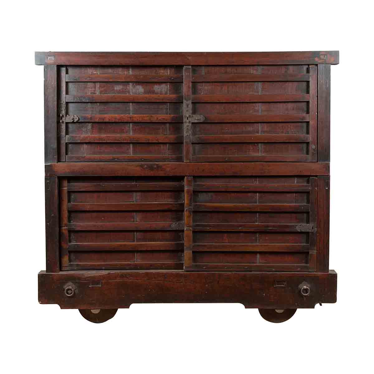 Japanese Meiji Period Late 19th Century Merchant's Chest Mounted on Wheels-1. Asian & Chinese Furniture, Art, Antiques, Vintage Home Décor for sale at FEA Home