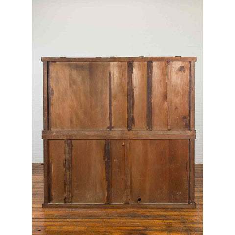 Japanese Taishō Period Early 20th Century Kiri Wood Mizuya Dansu Kitchen Cabinet