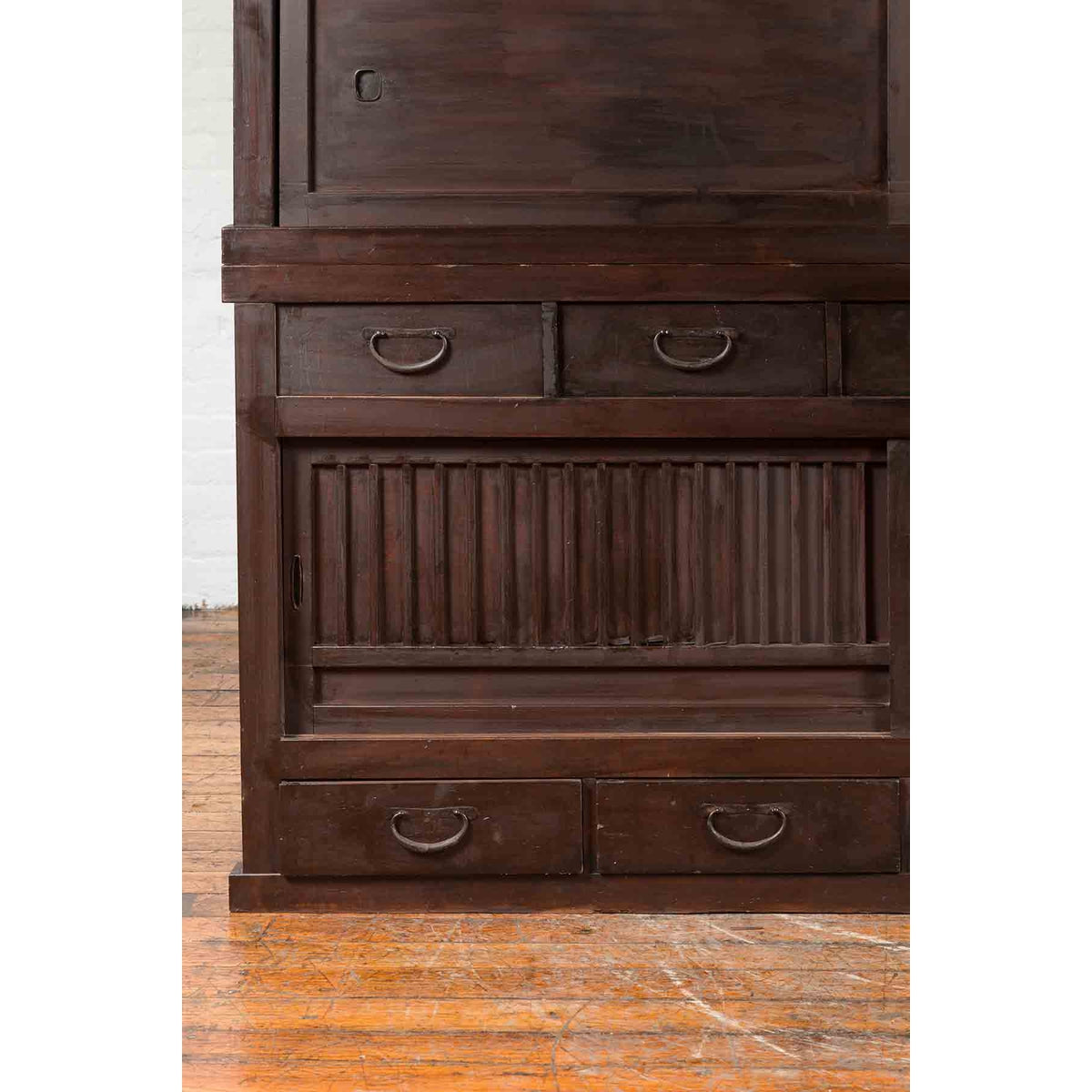 Japanese Taishō Period Early 20th Century Kiri Wood Mizuya Dansu Kitchen Cabinet-9. Asian &amp; Chinese Furniture, Art, Antiques, Vintage Home Décor for sale at FEA Home