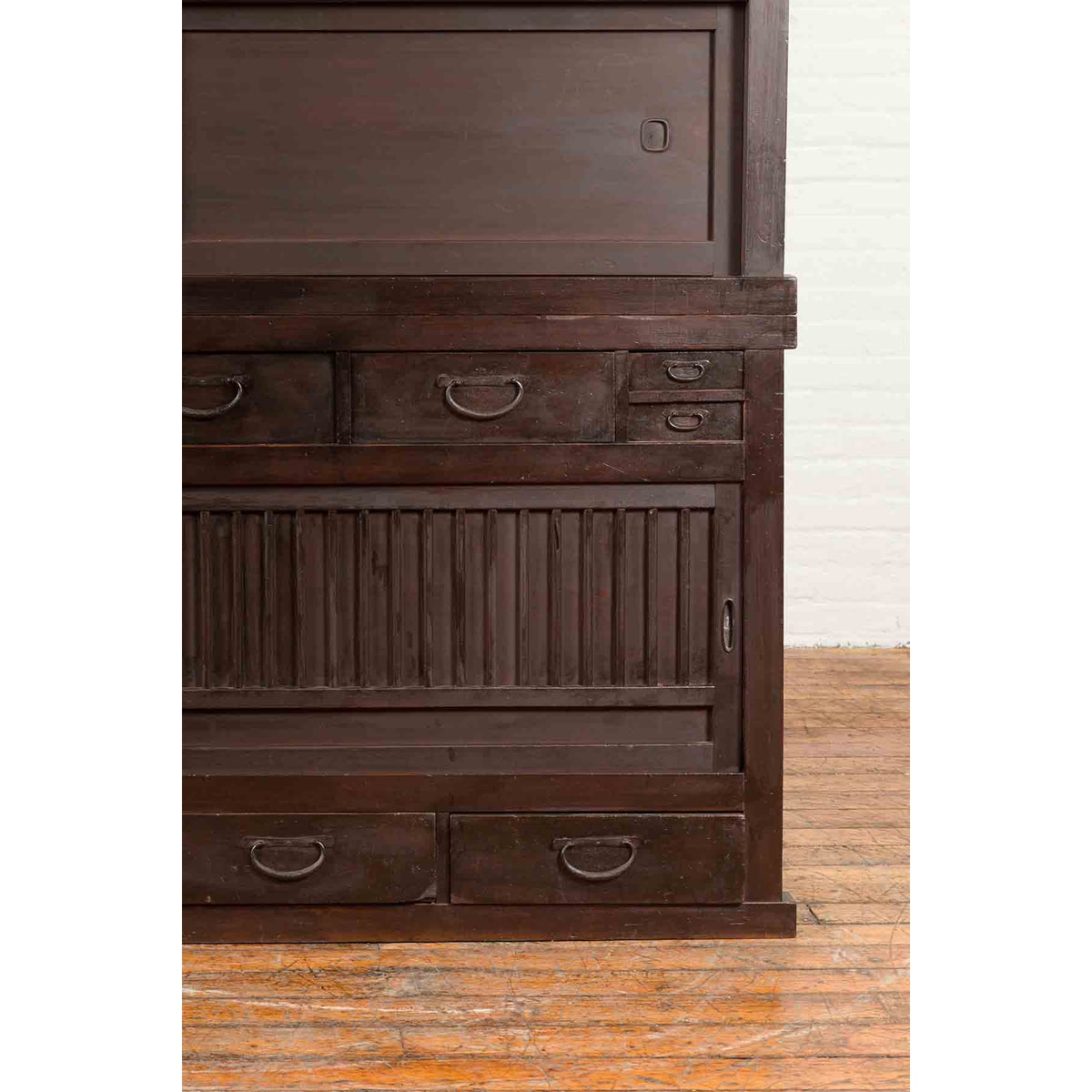 Japanese Taishō Period Early 20th Century Kiri Wood Mizuya Dansu Kitchen Cabinet-10. Asian &amp; Chinese Furniture, Art, Antiques, Vintage Home Décor for sale at FEA Home