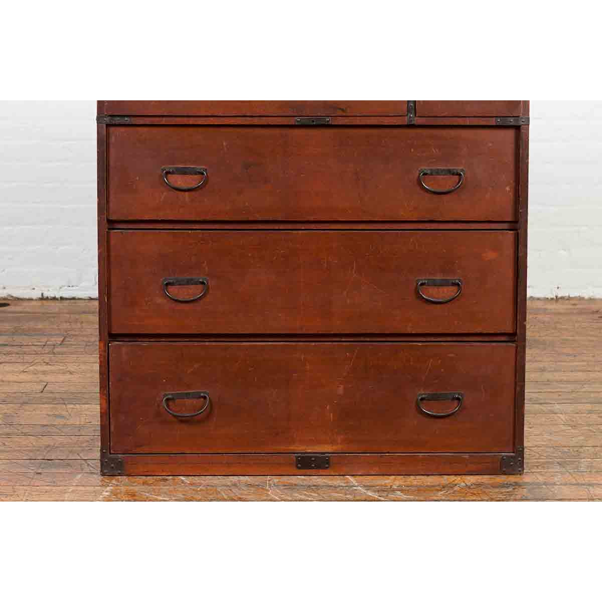 Japanese Taishō Period Early 20th Century Tansu Chest with Five Drawers-3. Asian &amp; Chinese Furniture, Art, Antiques, Vintage Home Décor for sale at FEA Home