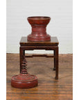 19th Century Burmese Cinnabar Palembang Lacquer Temple Offering Bowl with Lid-4. Asian & Chinese Furniture, Art, Antiques, Vintage Home Décor for sale at FEA Home