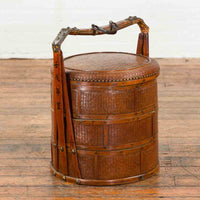 Nested Bamboo and Rattan Antique Chinese Food Basket