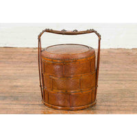 Nested Bamboo and Rattan Antique Chinese Food Basket