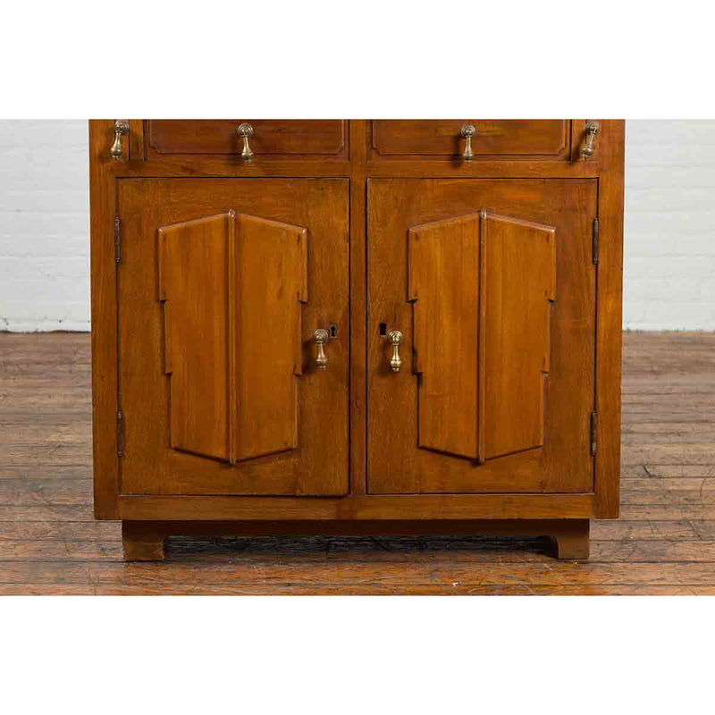 Indonesian 19th Century Handmade Slant-Front Desk with Raised Panels and Drawers-8. Asian & Chinese Furniture, Art, Antiques, Vintage Home Décor for sale at FEA Home