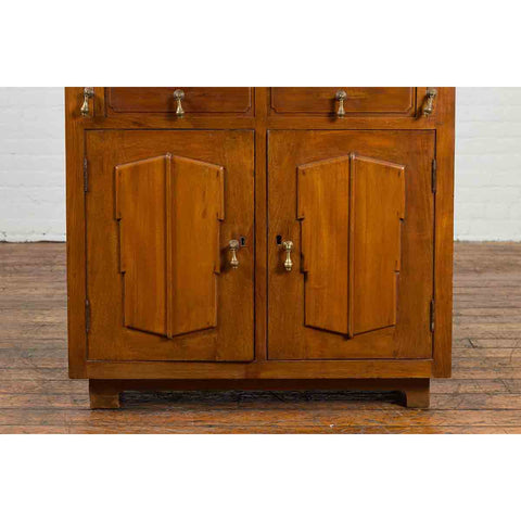 Indonesian 19th Century Handmade Slant-Front Desk with Raised Panels and Drawers-8. Asian & Chinese Furniture, Art, Antiques, Vintage Home Décor for sale at FEA Home