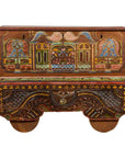 Indonesian Madurese 19th Century Polychrome Merchant's Blanket Chest on Wheels-1. Asian & Chinese Furniture, Art, Antiques, Vintage Home Décor for sale at FEA Home