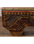 Indonesian Madurese 19th Century Polychrome Merchant's Blanket Chest on Wheels-9. Asian & Chinese Furniture, Art, Antiques, Vintage Home Décor for sale at FEA Home