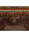 Indonesian Madurese 19th Century Polychrome Merchant's Blanket Chest on Wheels-10. Asian & Chinese Furniture, Art, Antiques, Vintage Home Décor for sale at FEA Home