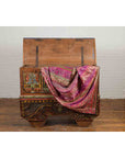 Indonesian Madurese 19th Century Polychrome Merchant's Blanket Chest on Wheels-6. Asian & Chinese Furniture, Art, Antiques, Vintage Home Décor for sale at FEA Home
