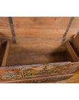 Indonesian Madurese 19th Century Polychrome Merchant's Blanket Chest on Wheels-12. Asian & Chinese Furniture, Art, Antiques, Vintage Home Décor for sale at FEA Home