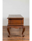 Dutch Colonial Early 20th Century Low Table with Two Drawers and Cabriole Legs-14. Asian & Chinese Furniture, Art, Antiques, Vintage Home Décor for sale at FEA Home