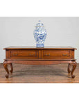 Dutch Colonial Early 20th Century Low Table with Two Drawers and Cabriole Legs-7. Asian & Chinese Furniture, Art, Antiques, Vintage Home Décor for sale at FEA Home