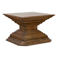 Indonesian Vintage Pagan Dynasty Style Pyramid-Shaped Console Pedestal Table