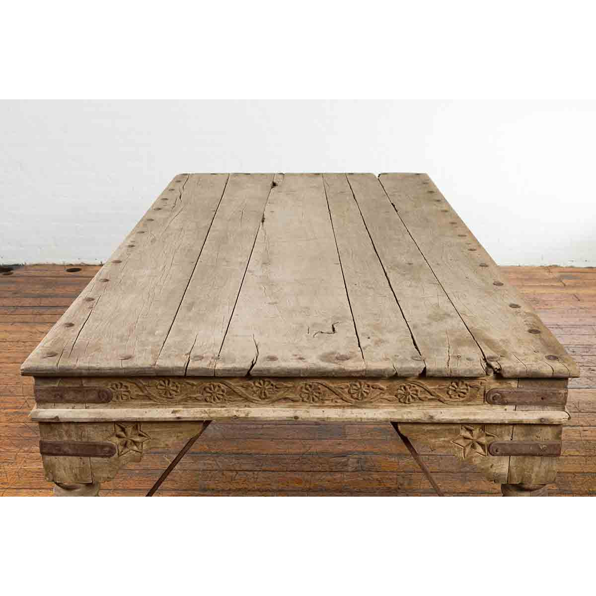 Antique Indian Courtyard Door Bleached and Converted into a Coffee Table-13. Asian &amp; Chinese Furniture, Art, Antiques, Vintage Home Décor for sale at FEA Home