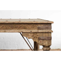 Antique Indian Courtyard Door Bleached and Converted into a Coffee Table
