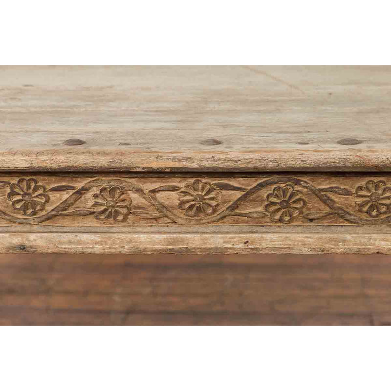 Antique Indian Courtyard Door Bleached and Converted into a Coffee Table-YN7123-9. Asian & Chinese Furniture, Art, Antiques, Vintage Home Décor for sale at FEA Home