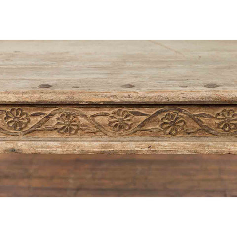 Antique Indian Courtyard Door Bleached and Converted into a Coffee Table-YN7123-9. Asian & Chinese Furniture, Art, Antiques, Vintage Home Décor for sale at FEA Home
